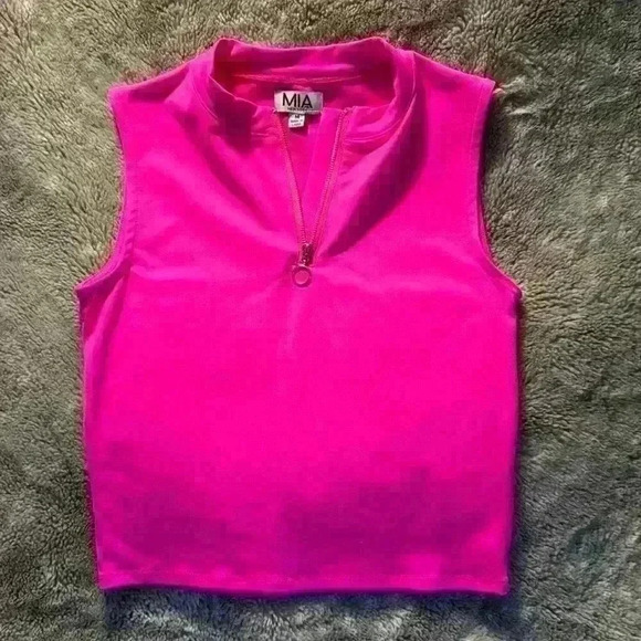 MIA Tops - MIA NY Hot Pink Sleeveless Shirt - Size Medium